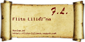 Flits Liliána névjegykártya